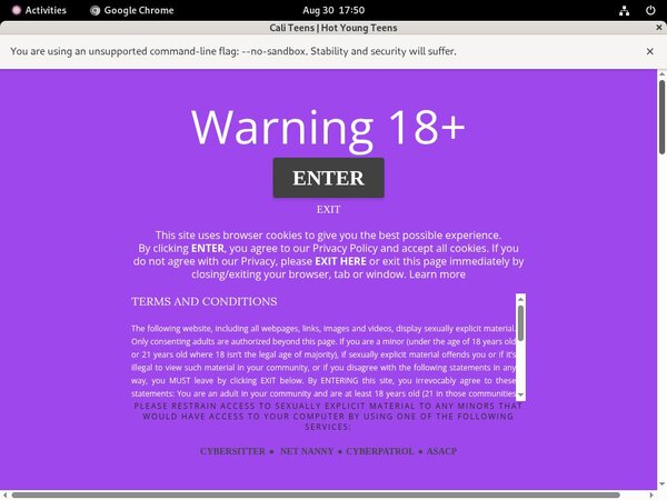 Caliteens Hacked Account