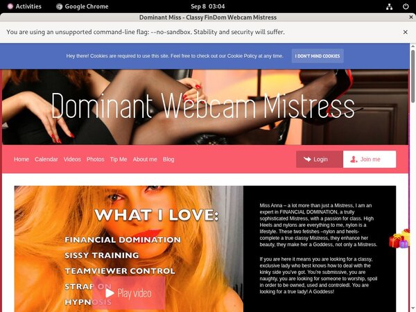 Dominant Miss - Classy FinDom Webcam Mistress ??