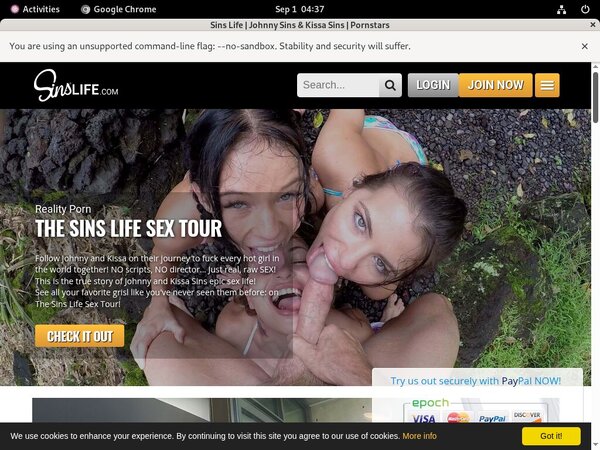 Free Sinslife.com Trial Memberships