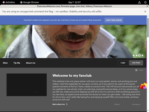 Get Into FrancescoMalcom.com Free