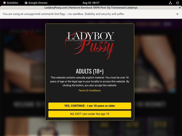 Ladyboypussy Member Discount