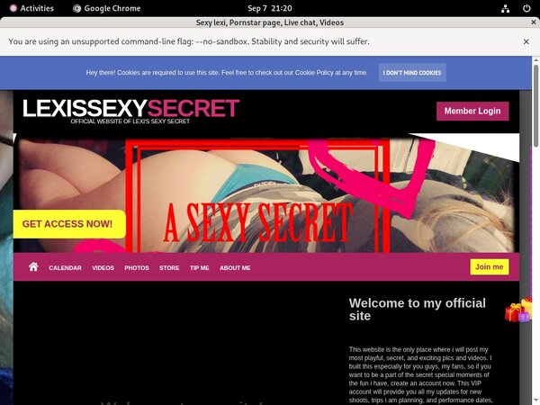Lexissexysecret.modelcentro.com Active Accounts