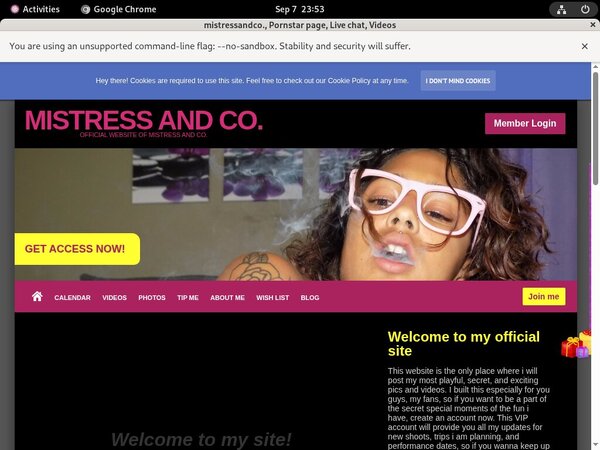 Mistressandco. Username Password