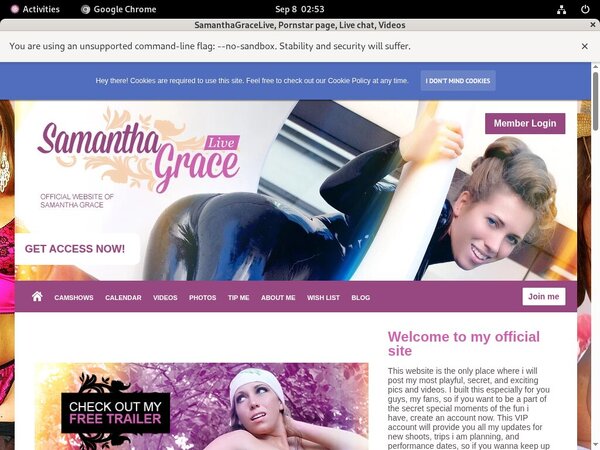 Register For SamanthaGraceLive