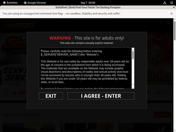 Sinful Feet Passwords 2019
