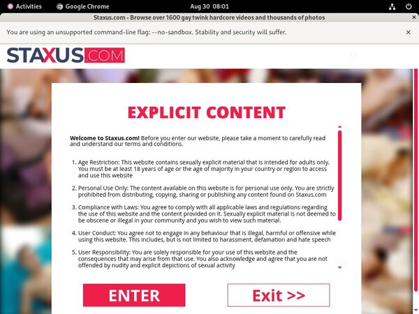 Staxus Paswords
